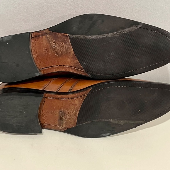NavyBoot Swiss Made Men’s Dress Shoes EU 41 US 8-8.5 Brown Leather w/ Buckle - Picture 8 of 9